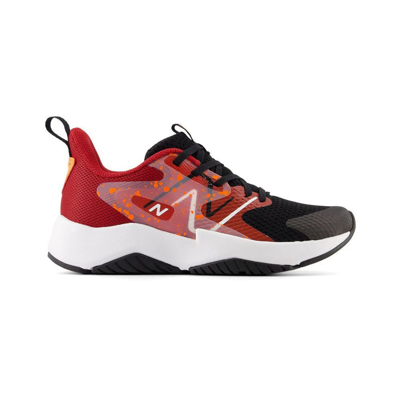 New Balance Big Kids Rave Run v2 - Black / True Red / Blaze Orange