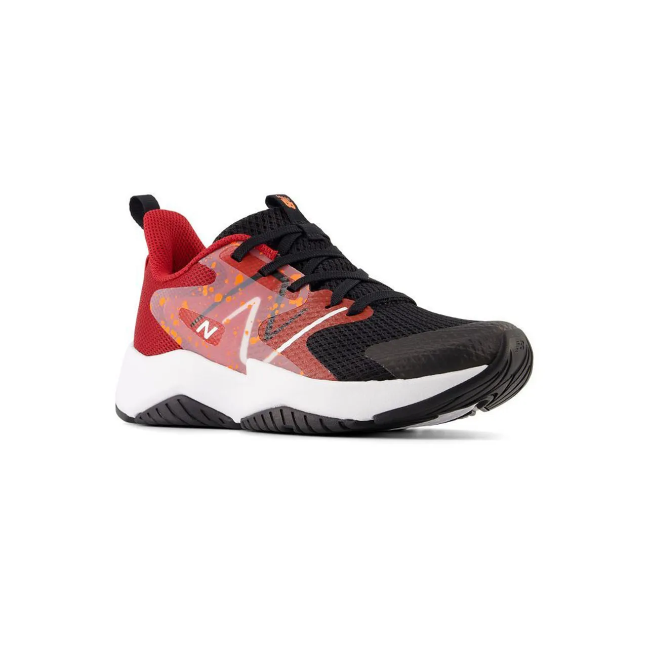 New Balance Big Kids Rave Run v2 - Black / True Red / Blaze Orange