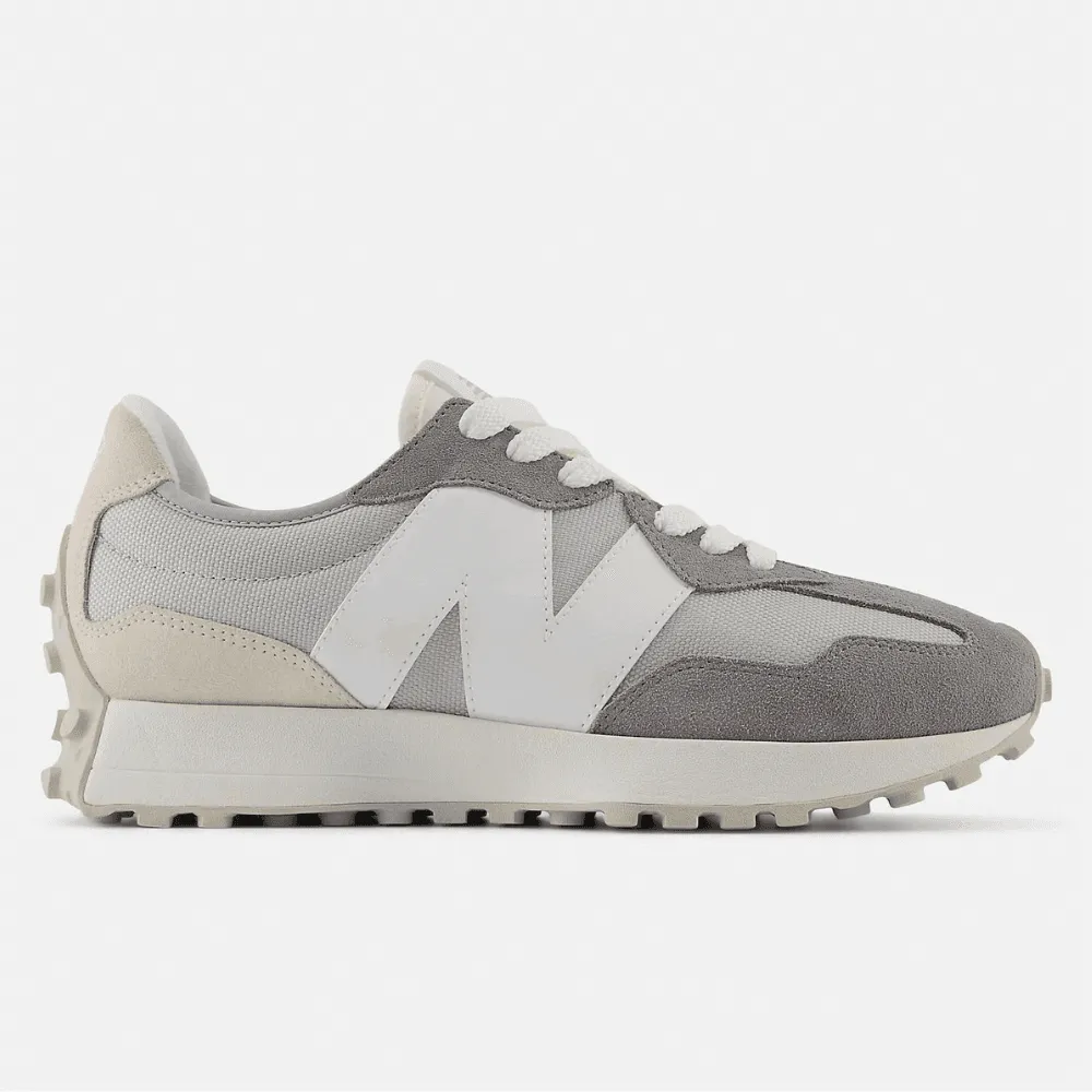 New Balance Mens 327 Light Grey Trainers