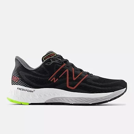 New Balance Mens Fresh Foam X 880v13 - Black w/ Brick Red