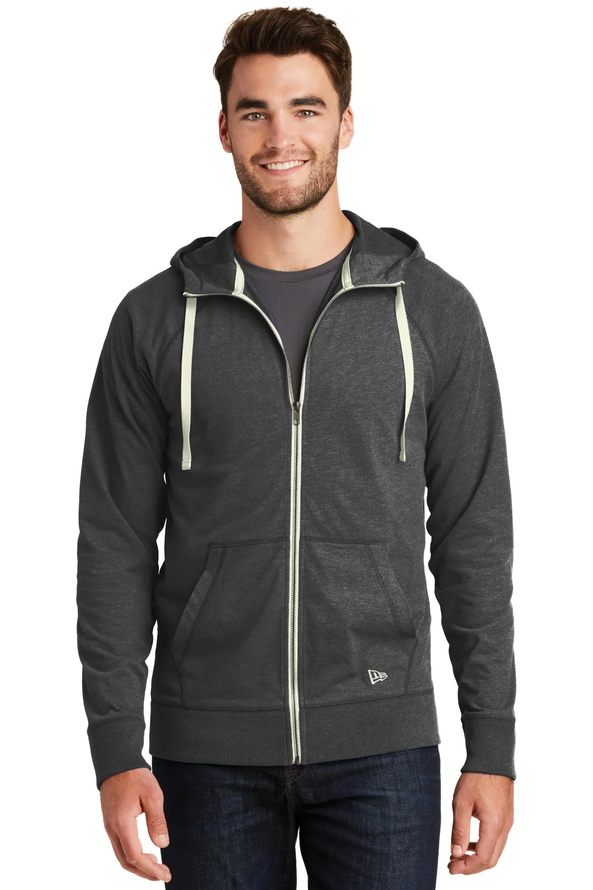 New Era NEA122     Sueded Cotton Blend Full-Zip Hoodie SKU: NEA122