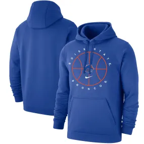 Nike Boise State Broncos Royal Basketball Icon Club Fleece Pullover Hoodie