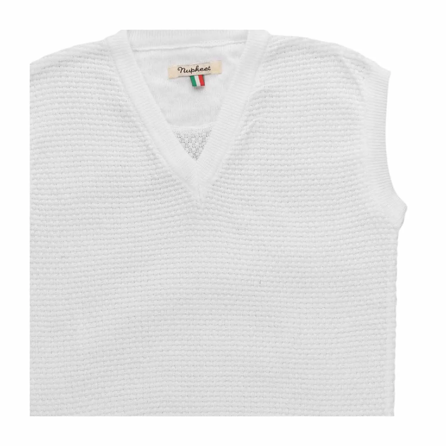 Nupkeet Little Boy White Cotton Vest