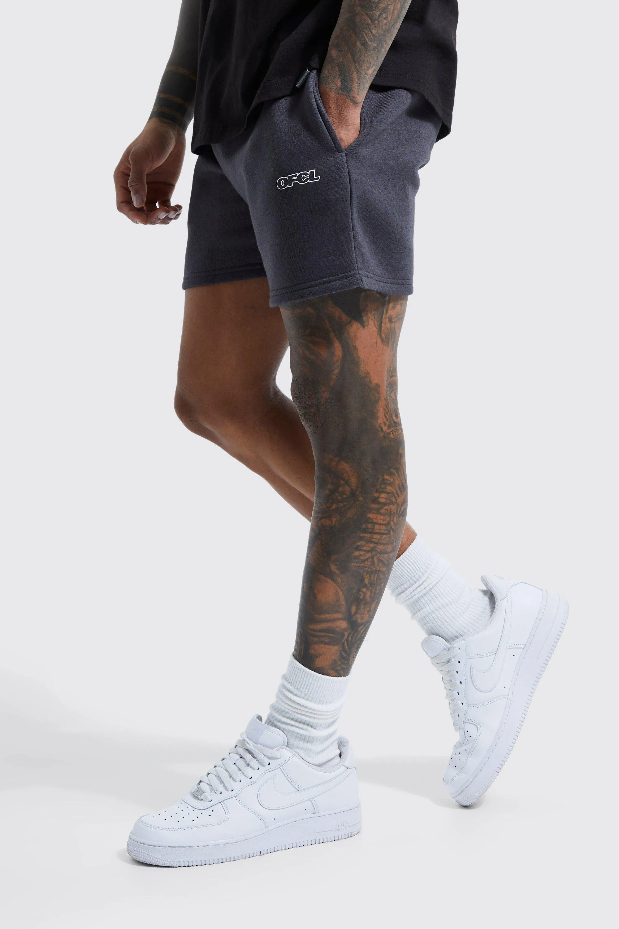 Ofcl Jersey Volley Short Length Short | boohooMAN UK