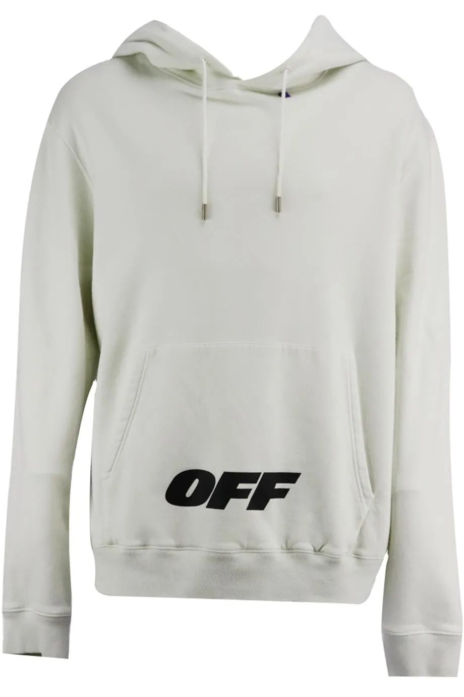 OFF-WHITE C/O VIRGIL ABLOH MEN'S PRINTED COTTON JERSEY HOODIE XLARGE