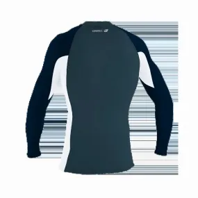 O'Neill PREMIUM SKINS LONG SLEEVE RASH VEST - CADET BLUE, WHITE & ABYSS