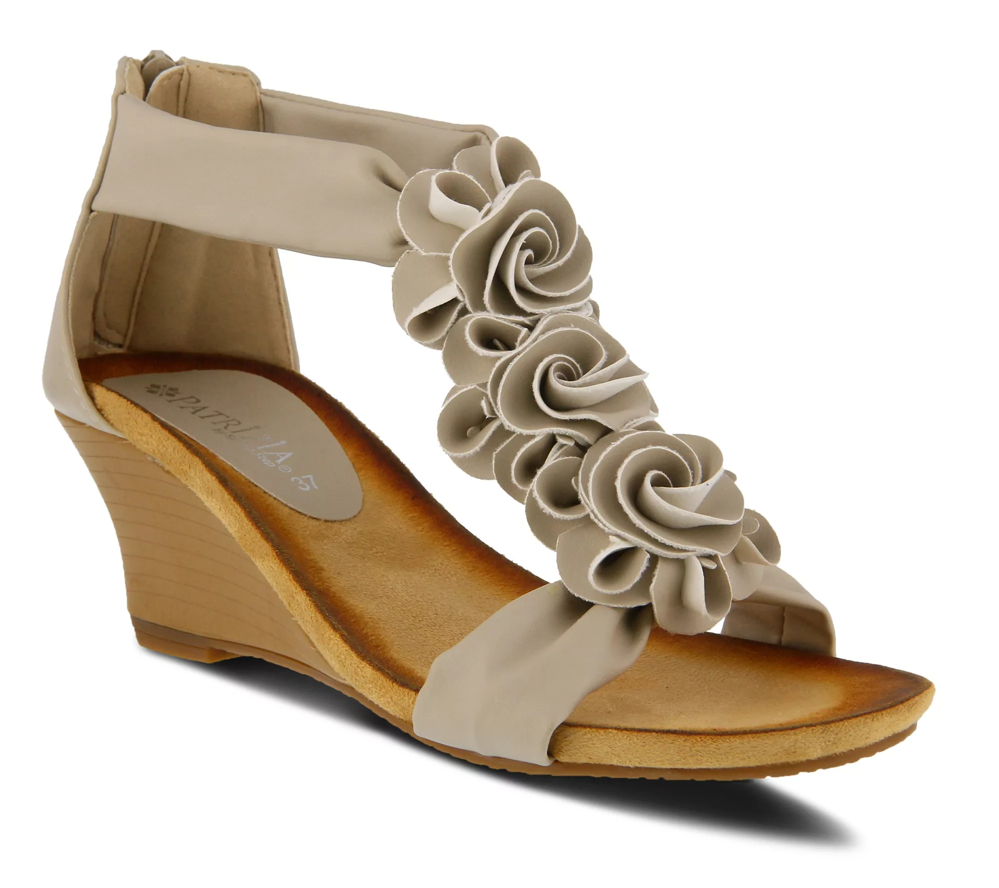 Patrizia by Spring Step Flower Strap Wedge Sandals - Harlequi