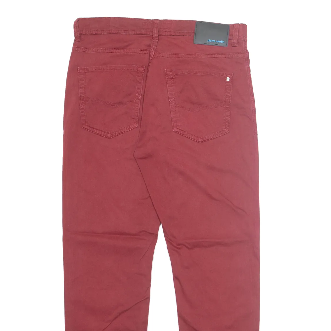 PIERRE CARDIN Mens Trousers Red Regular Tapered W32 L30