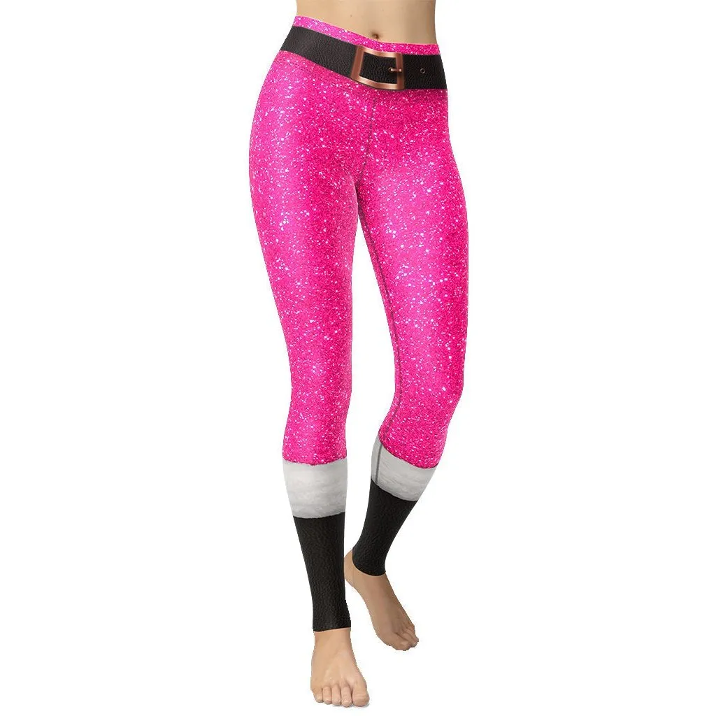 Pink Santa's Outfit Yoga Leggings