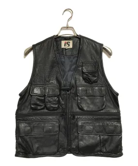 [Pre-owned] I.S. Vintage leather fishing vest RQ33069 ISSEY MIYAKE