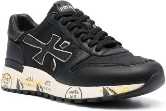 Premiata Mick logo-patch sneakers Black