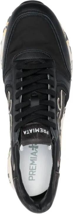 Premiata Mick logo-patch sneakers Black