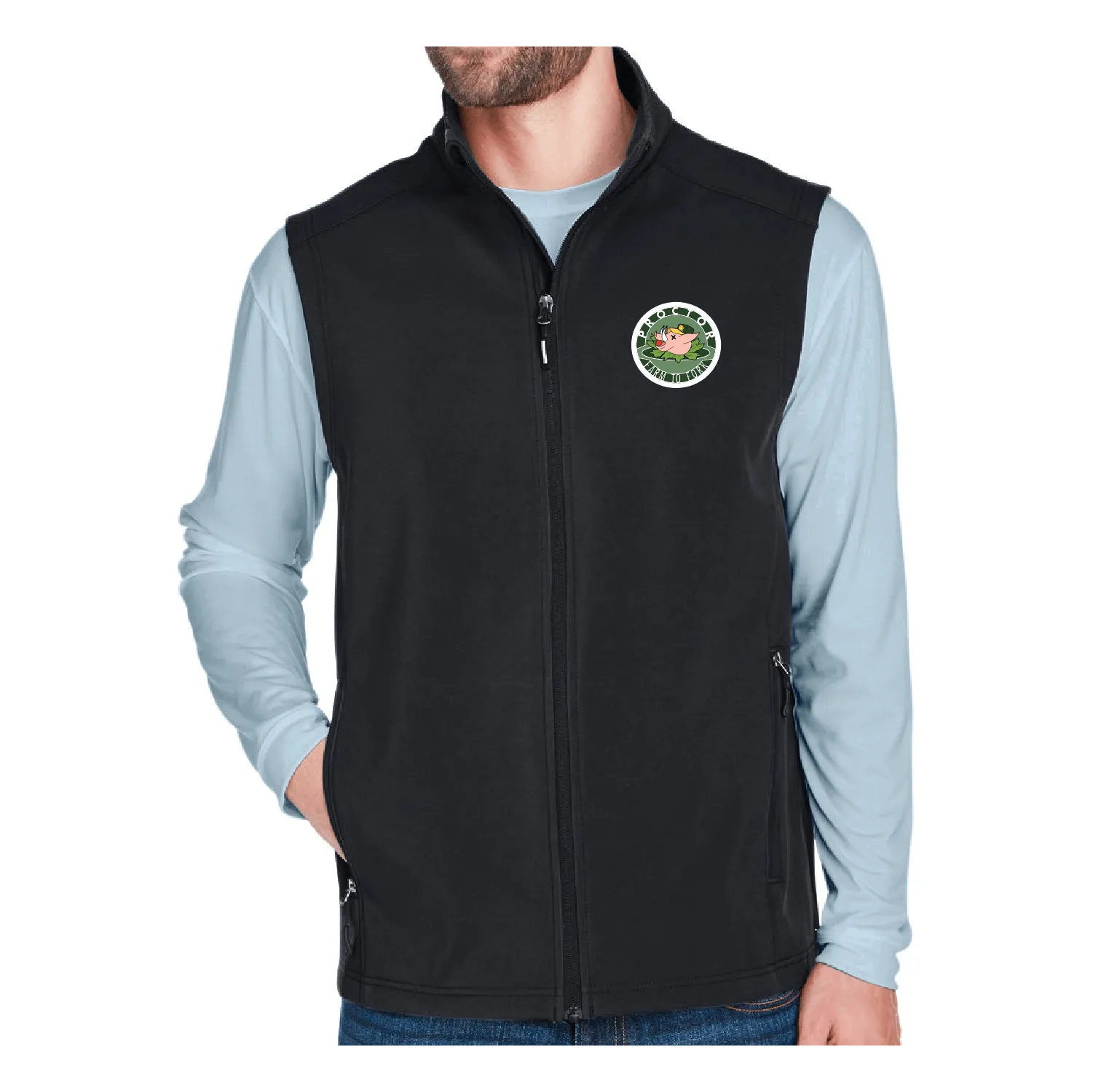 Proctor Farm Men's Cruise Two-Layer Fleece Bonded Soft Shell Vest