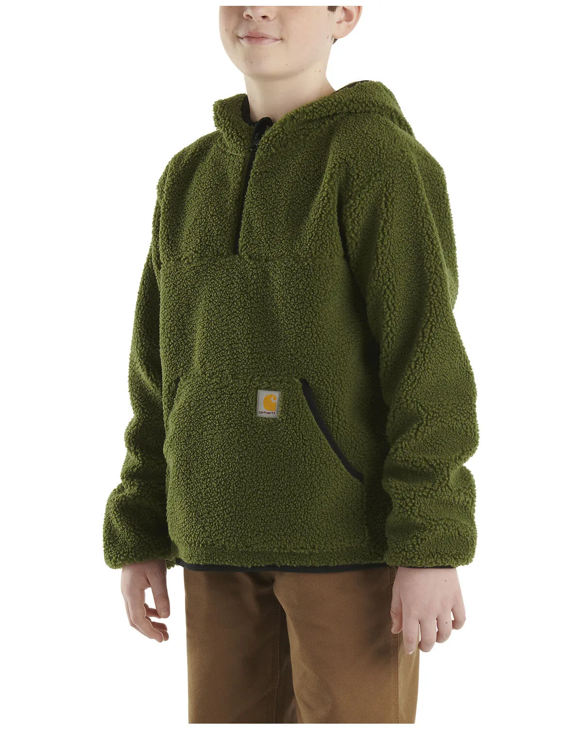 Product Name:  Carhartt Toddler Boys' Half Zip Long Sleeve Fleece Hooded Pullover