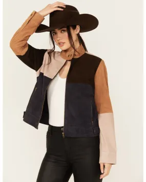 Product Name:  Cleo + Wolf Women's Carter Colorblock Suede Zip-Up Jacket