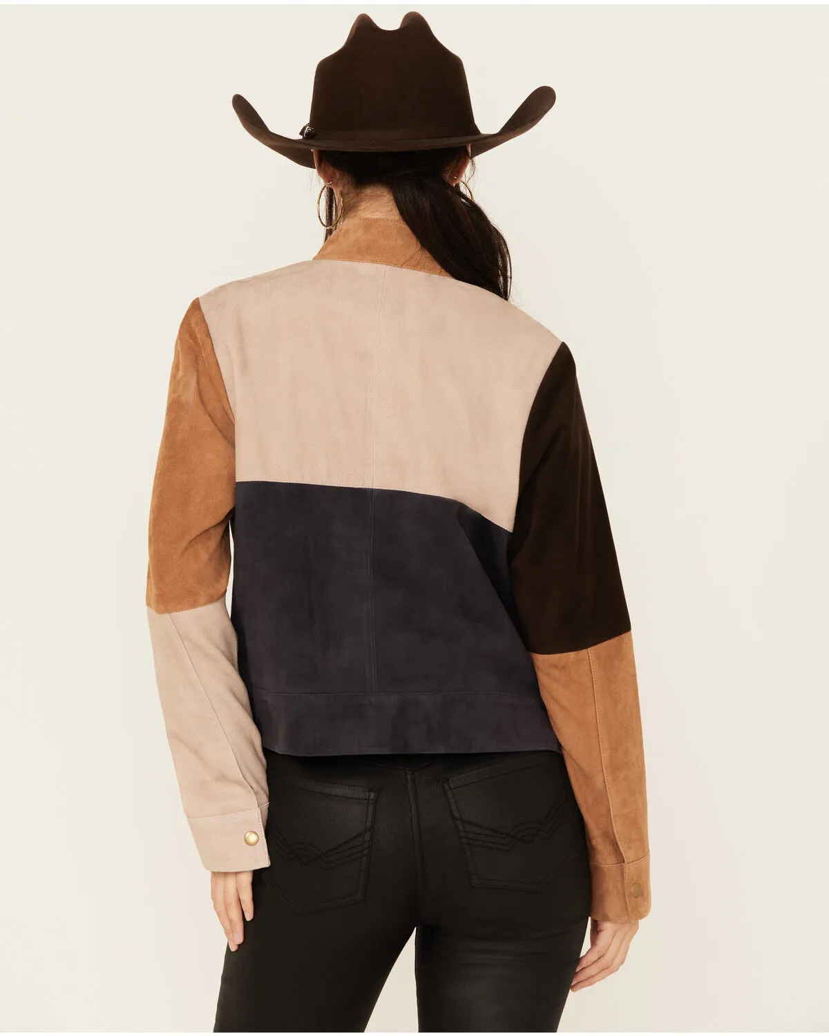 Product Name:  Cleo + Wolf Women's Carter Colorblock Suede Zip-Up Jacket