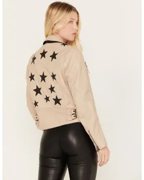 Product Name:  Mauritius Leather Women's Christy Scatter Star Leather Jacket