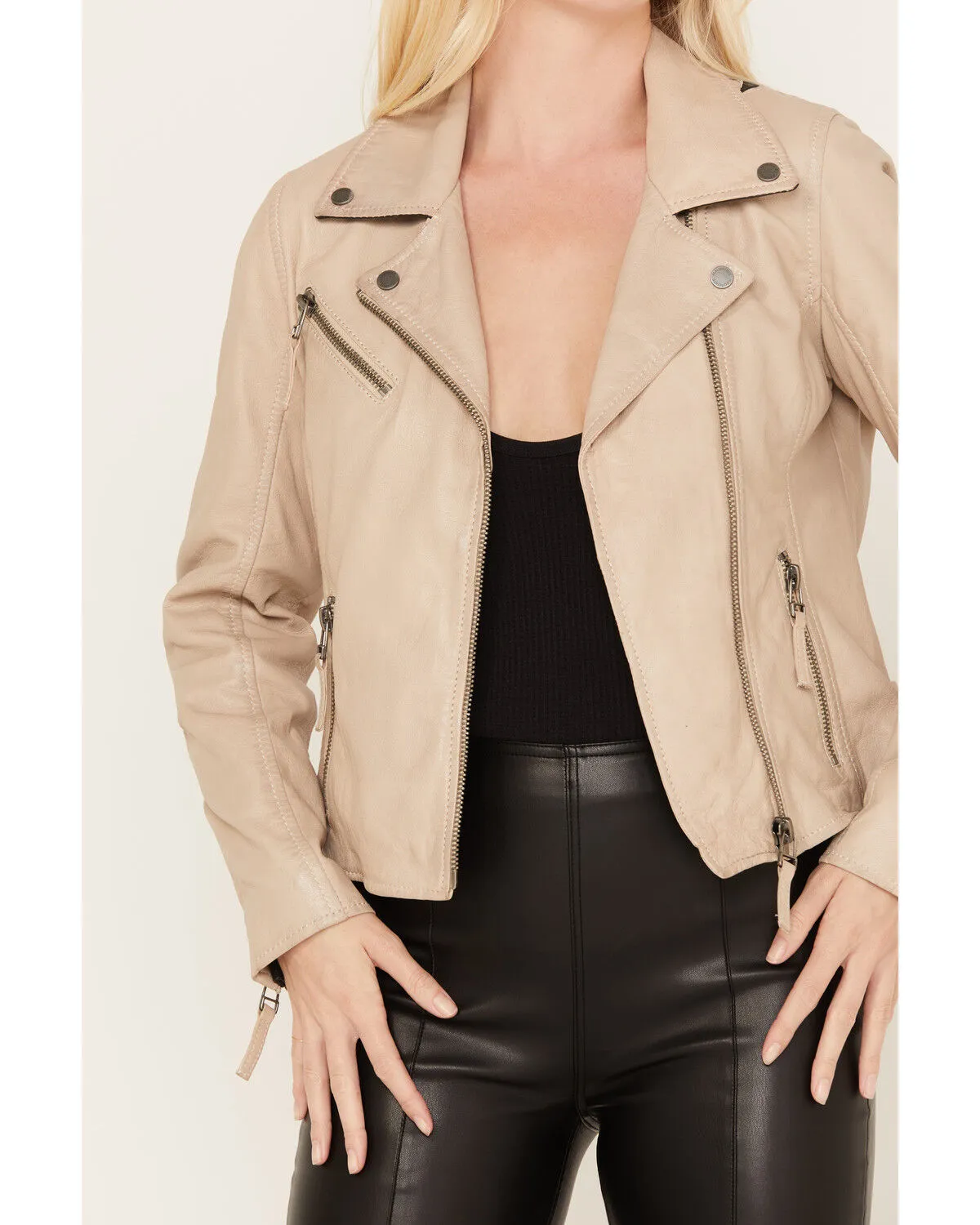 Product Name:  Mauritius Leather Women's Christy Scatter Star Leather Jacket