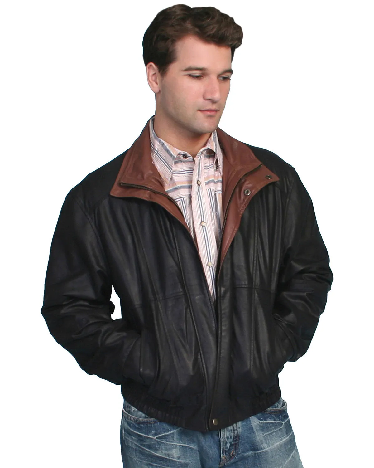 Product Name:  Scully Double Collar Leather Jacket - Tall