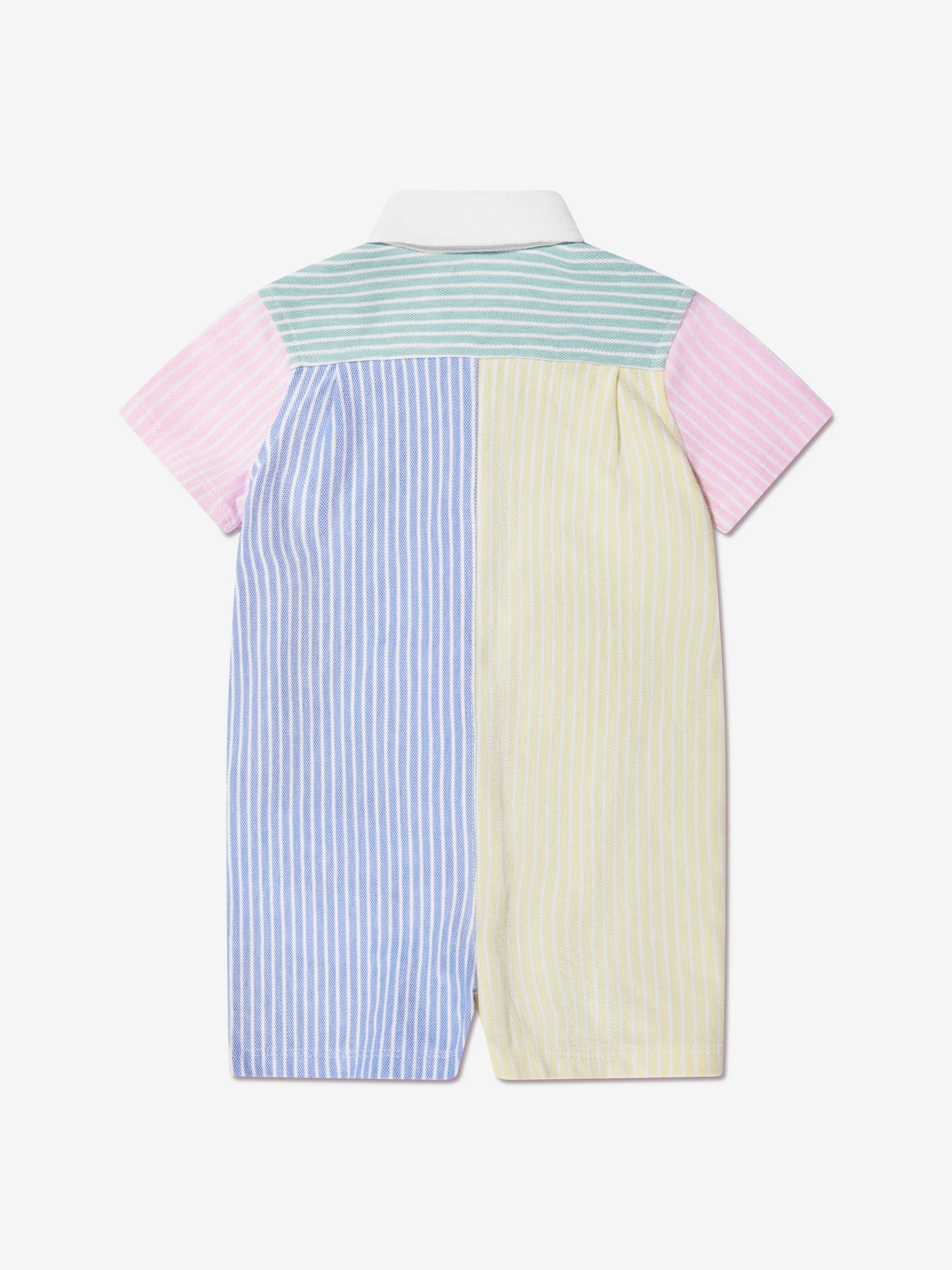 Ralph Lauren Baby Boys Oxford Romper in Multicolour