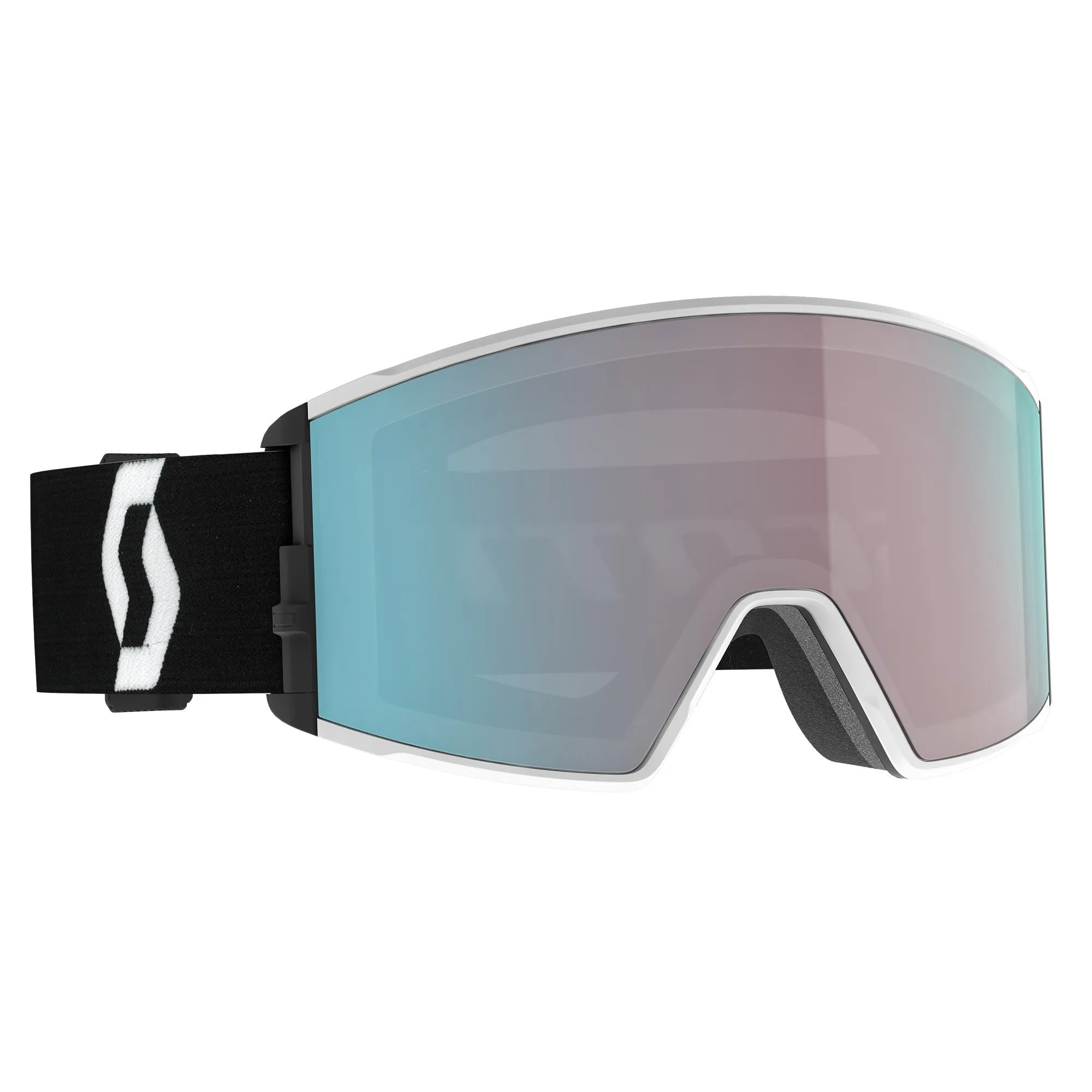 React Goggles - Team White/Black/Enhancer Aqua Chrome