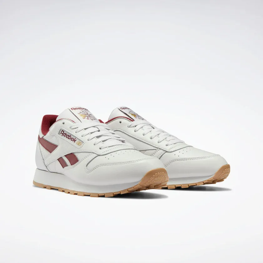 Reebok CL Leather Porcelain / Merlot / Reebok Rubber Gum-04