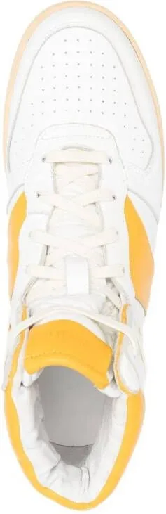 RHUDE logo patch high-top sneakers Yellow