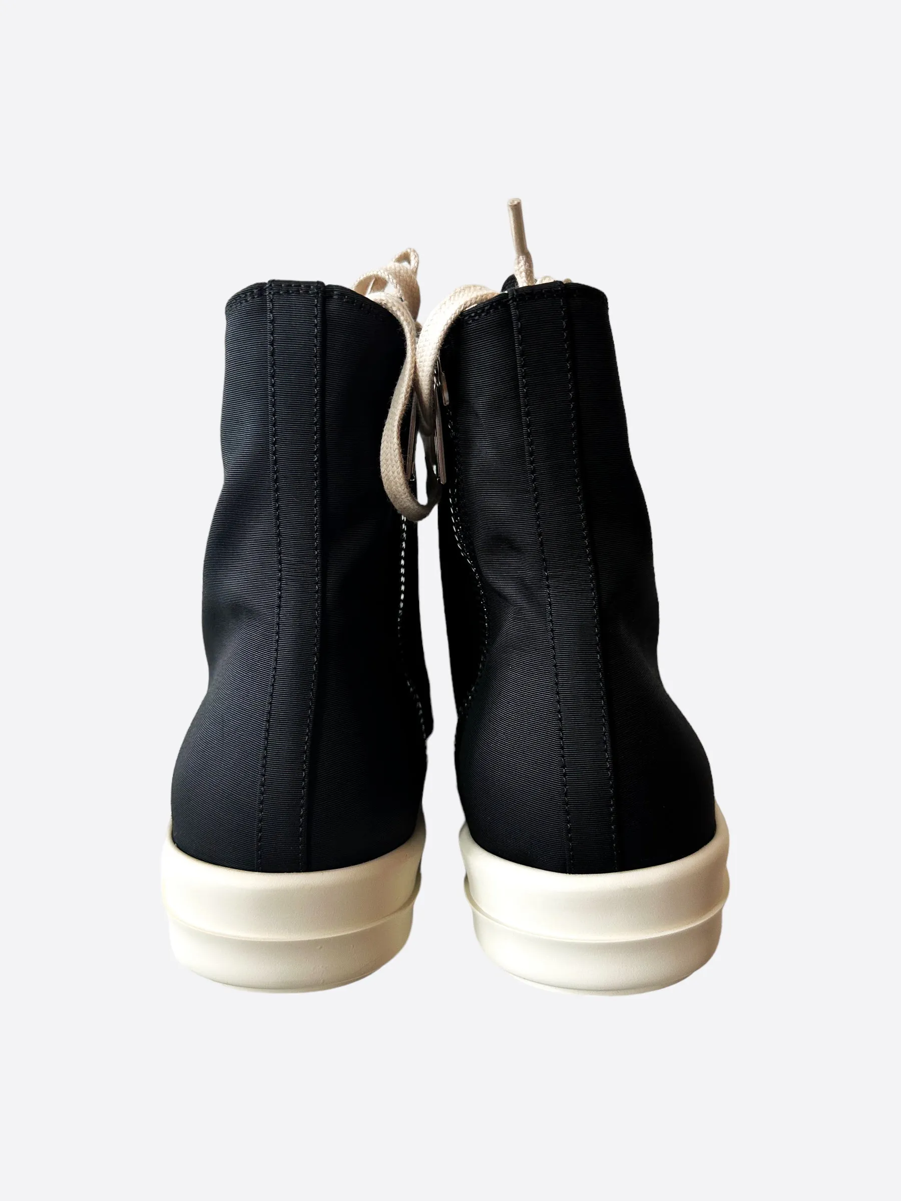 Rick Owens Drkshdw Black & White Stop Your Breath High Top Sneakers