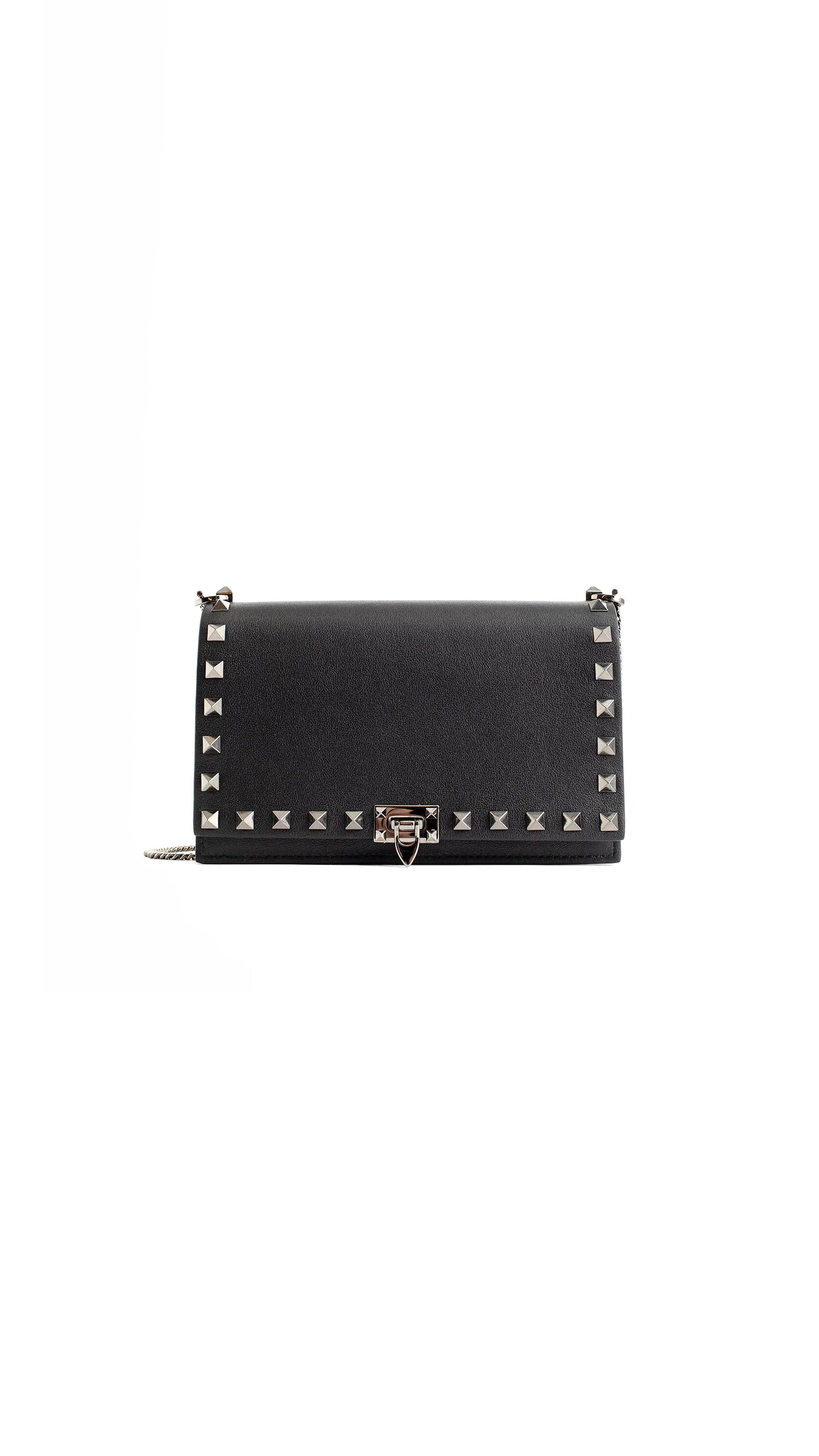 Rockstud Shoulder Bag - Black