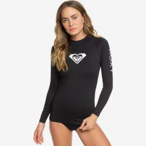 Roxy WHOLE HEARTED - LONG SLEEVE UPF 50 RASH VEST FOR WOMEN BLACK