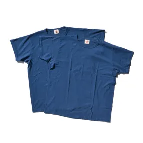 SAMURAI JEANS CREW NECK 2-PACK T-SHIRT PLAIN - NAVY