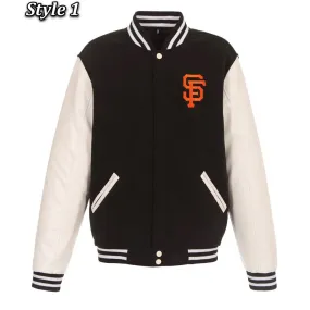 San Francisco Giants Black and White Varsity Jacket