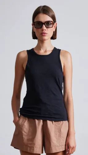 Savina Razor Tank - Black/Cream