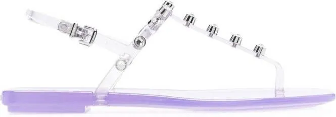 Sergio Rossi 15mm crystal-embellished open-toe sandals Purple