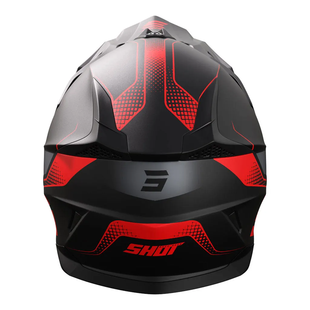 Shot - 2024 Pulse Edge Matt Red Helmet