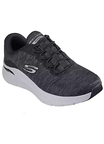 Skechers Mens Black Mesh/Grey Trim Arch Fit 2.0 Trainers | Grattan