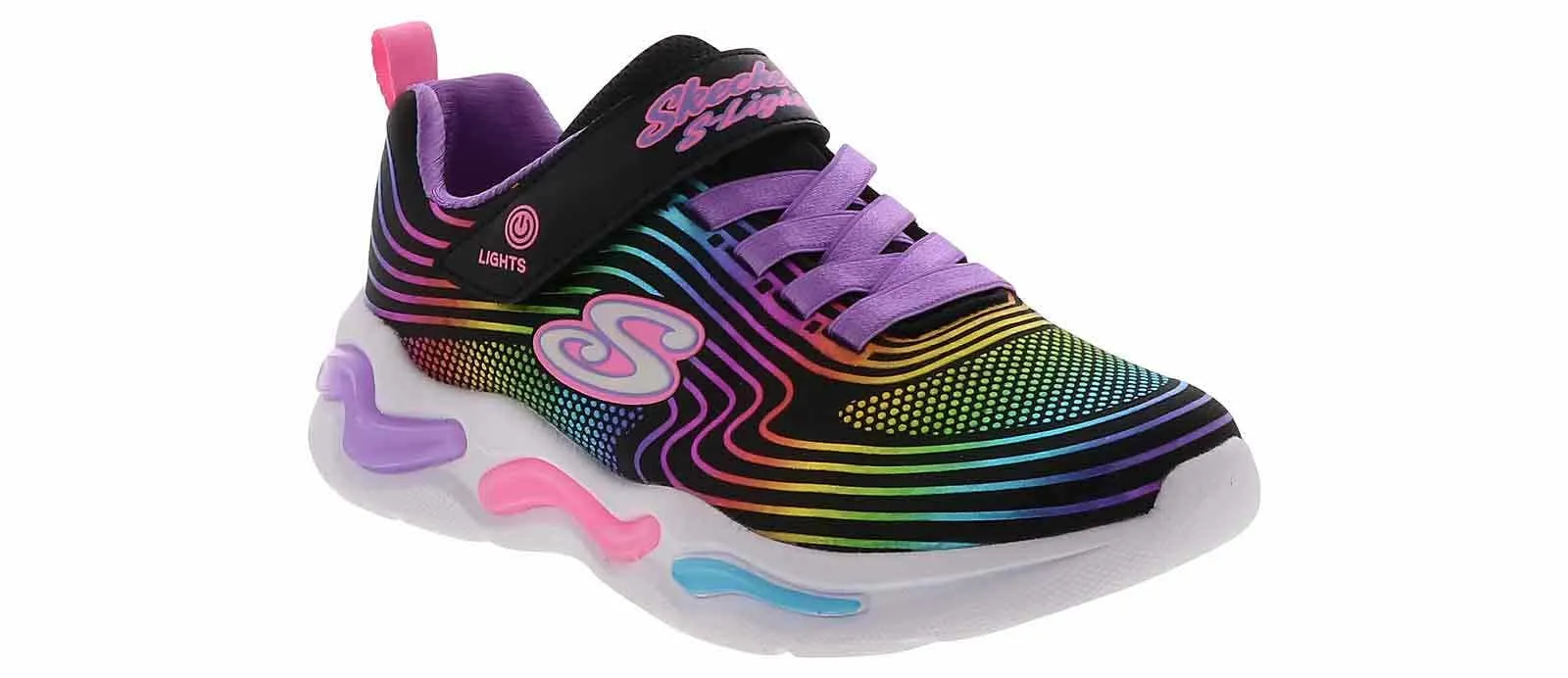 Skechers Wavy Beams Lighted Youth Girls’ (11-3) Running Shoe