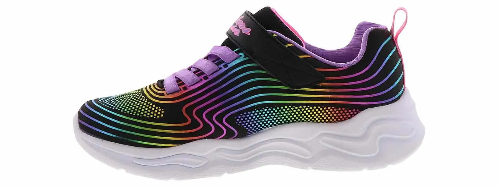 Skechers Wavy Beams Lighted Youth Girls’ (11-3) Running Shoe