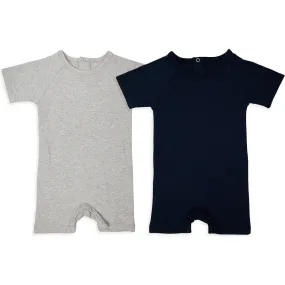 Snugabye Organic Cotton Romper Bundle, Navy