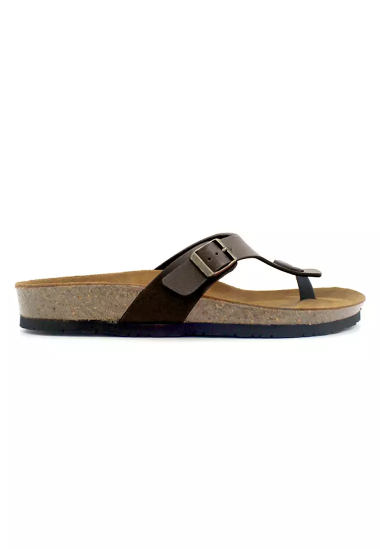 SoleSimple Prague - Dark Brown Leather Sandals & Flip Flops