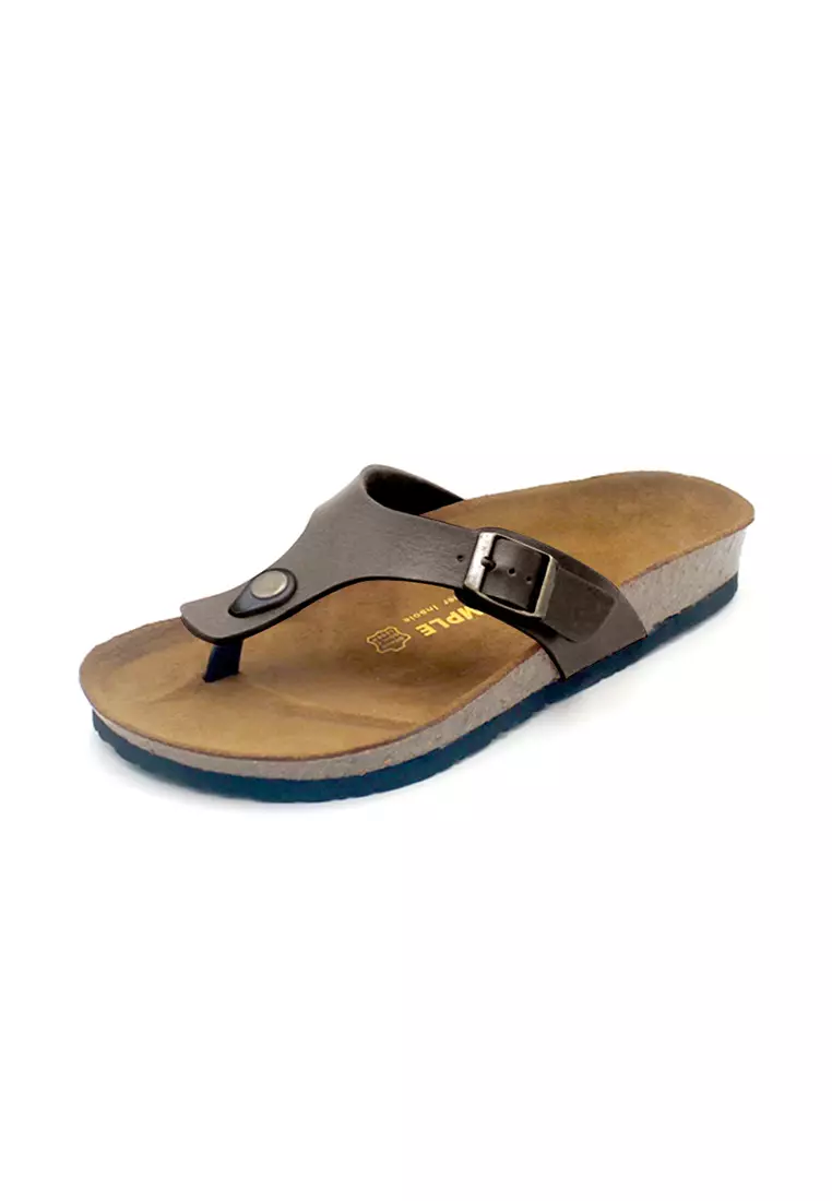 SoleSimple Prague - Dark Brown Leather Sandals & Flip Flops