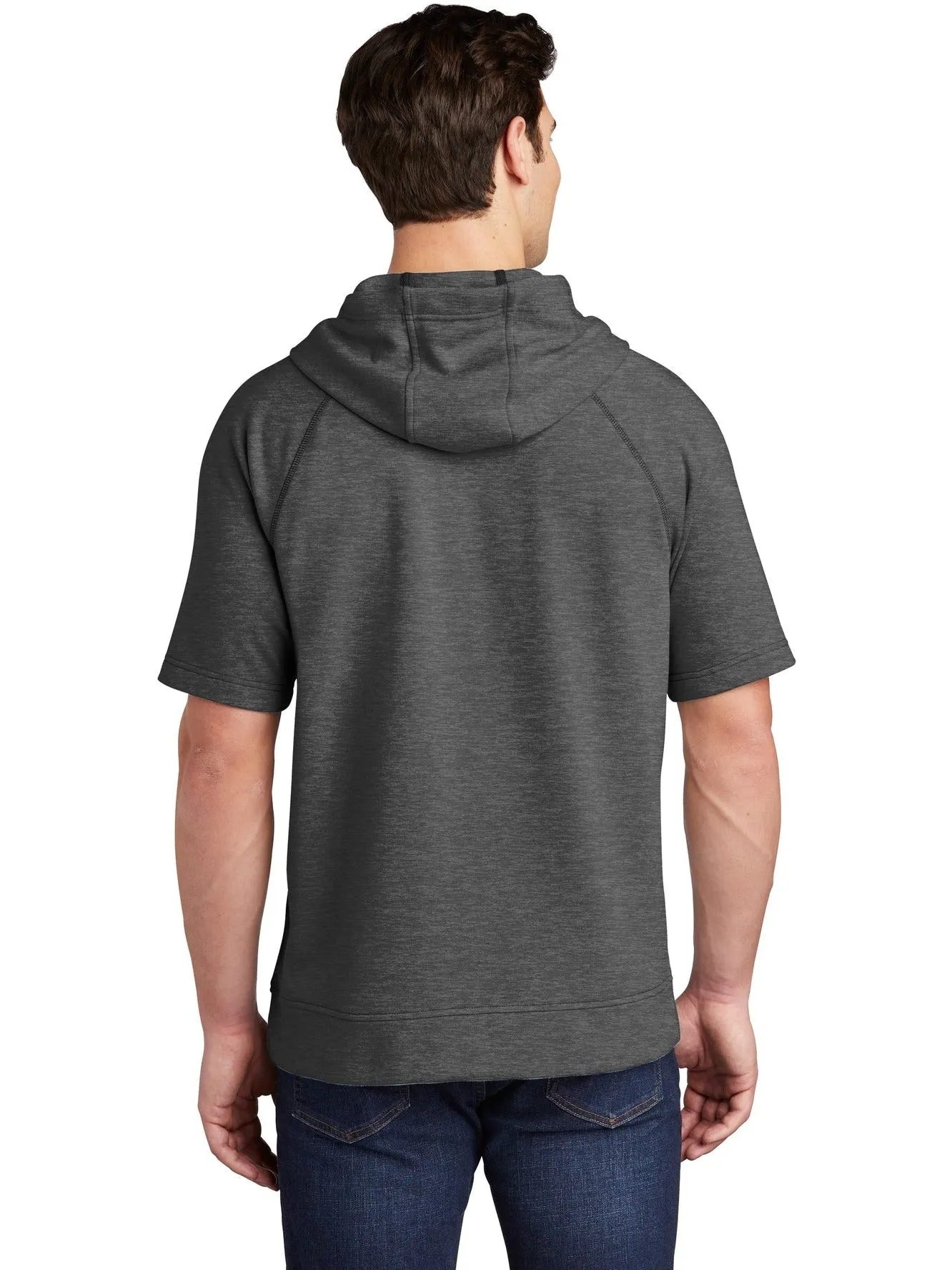 Sport-Tek Posicharge Tri-Blend Wicking Fleece Short Sleeve Hooded Pullover