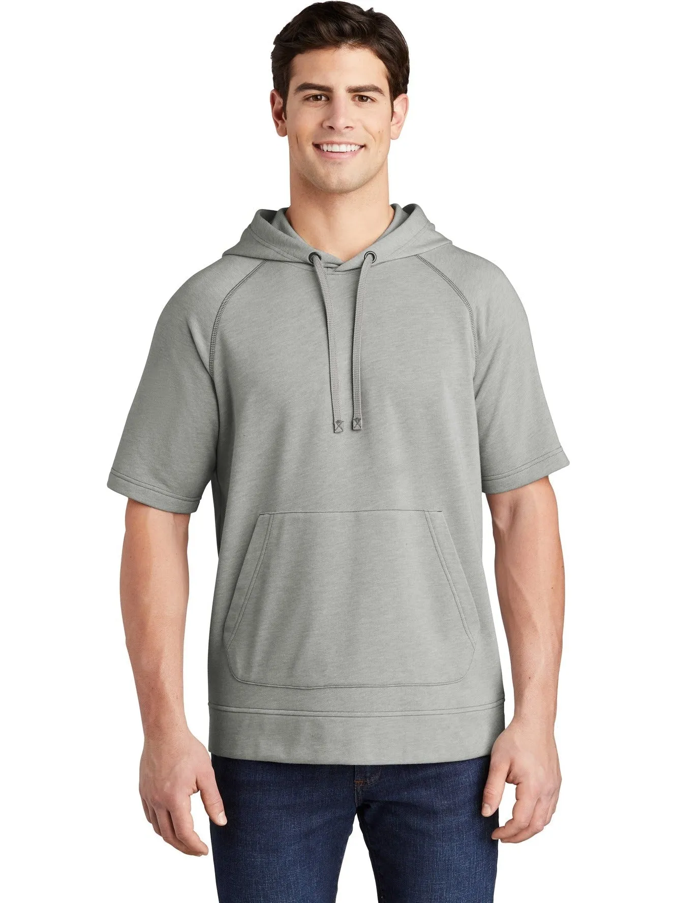 Sport-Tek Posicharge Tri-Blend Wicking Fleece Short Sleeve Hooded Pullover