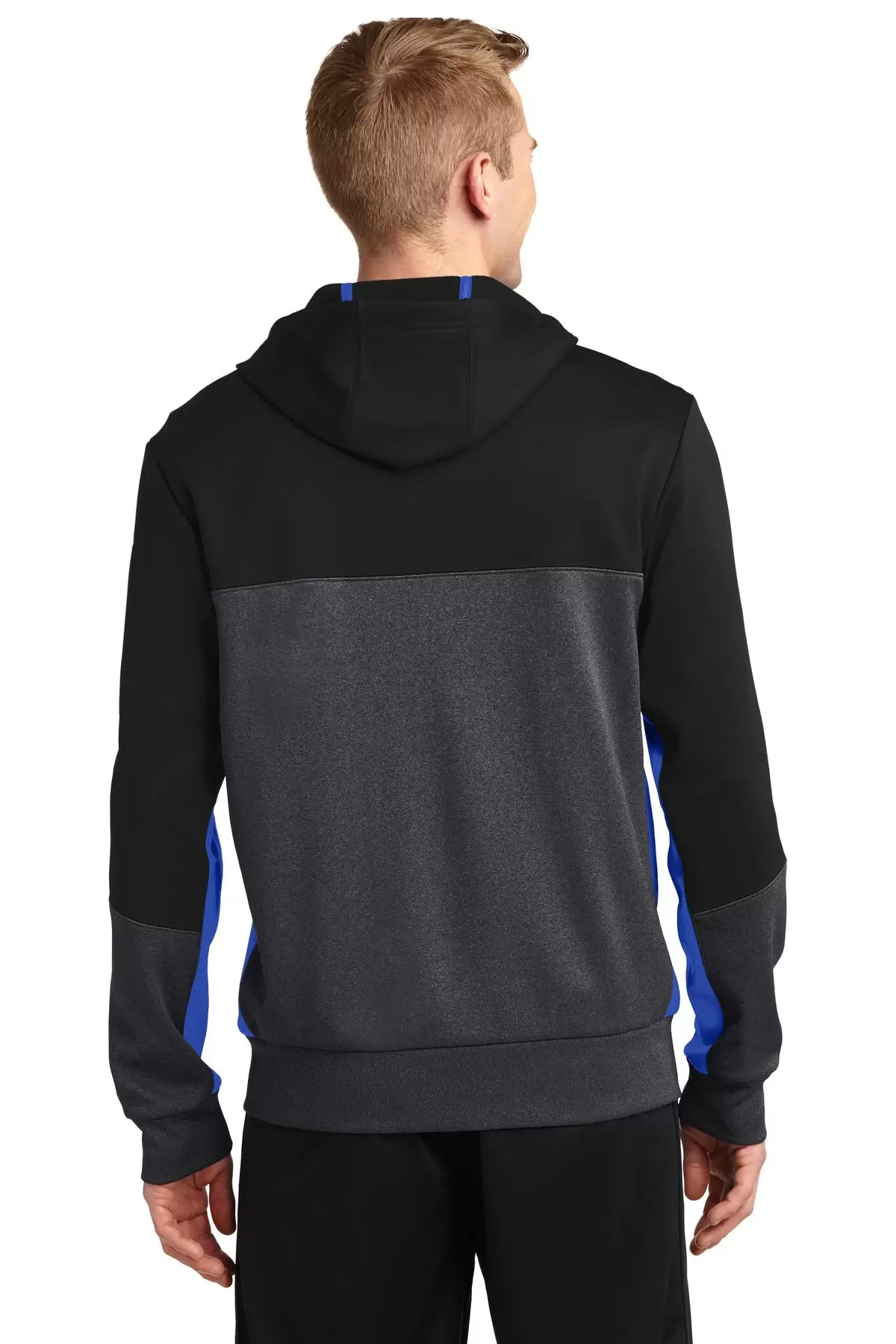 Sport Tek ST245 Sport-Tek Tech Fleece Colorblock Full-Zip Hooded Jacket SKU: ST245