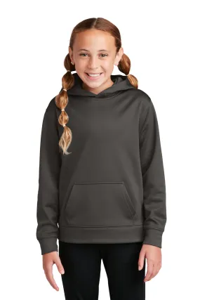 Sport Tek YST244 Sport-Tek Youth Sport-Wick Fleece Hooded Pullover SKU: YST244