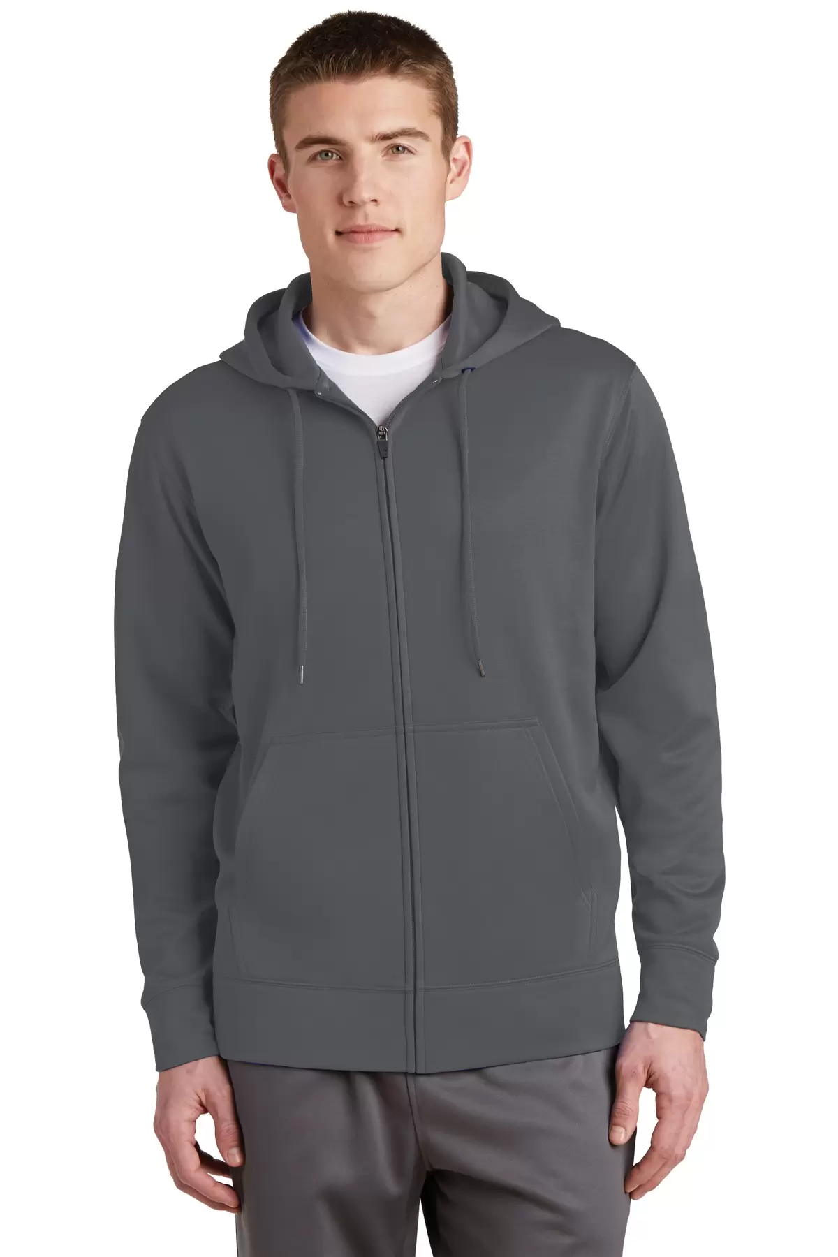 ST238 Sport-Tek Sport-Wick Fleece Full-Zip Hooded Jacket SKU: ST238