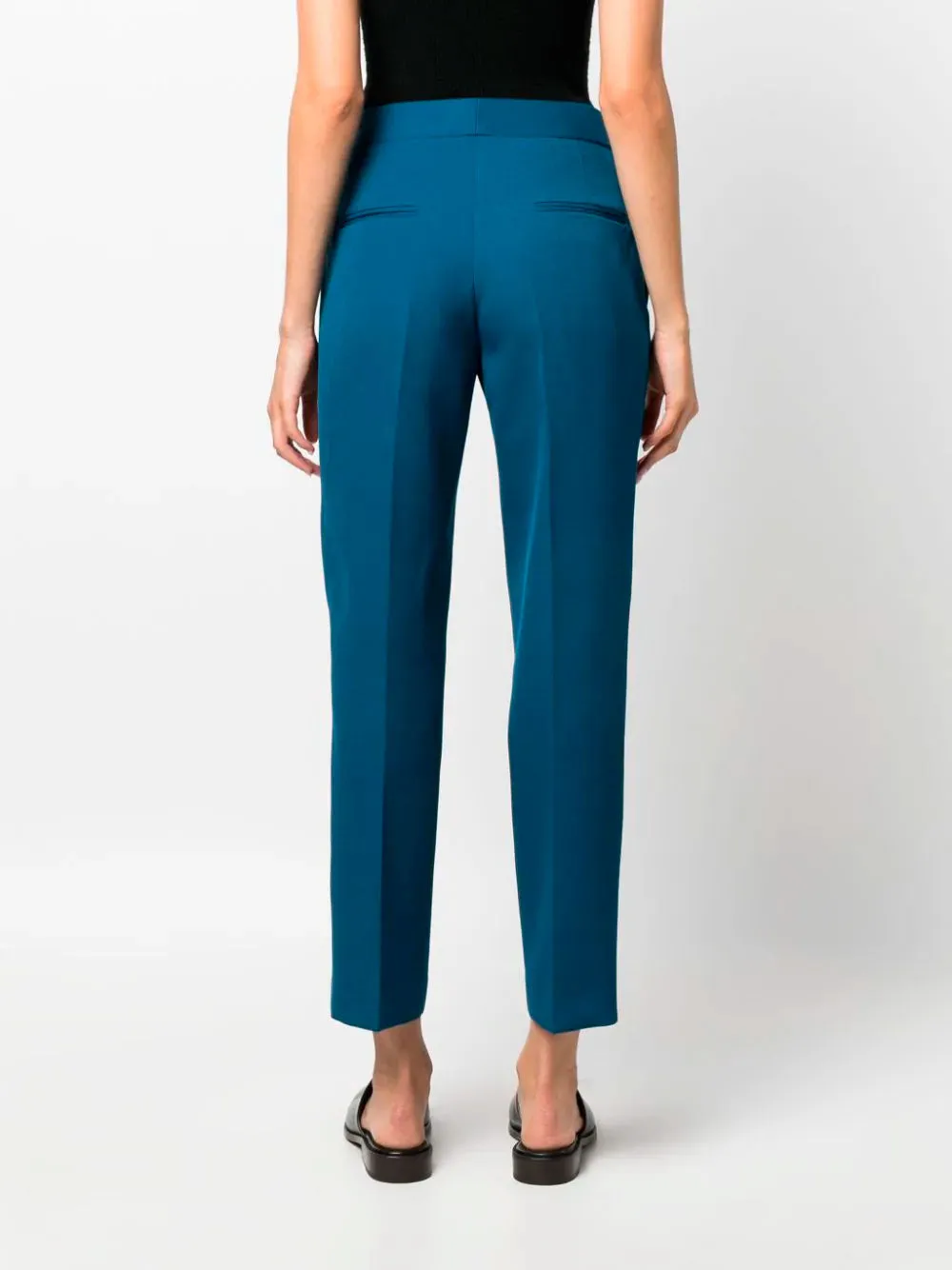 Straight-leg wool trousers