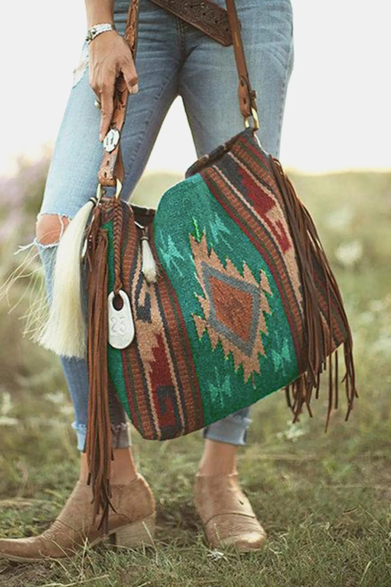 Tassel Bohemia Canva Shoulder Bag