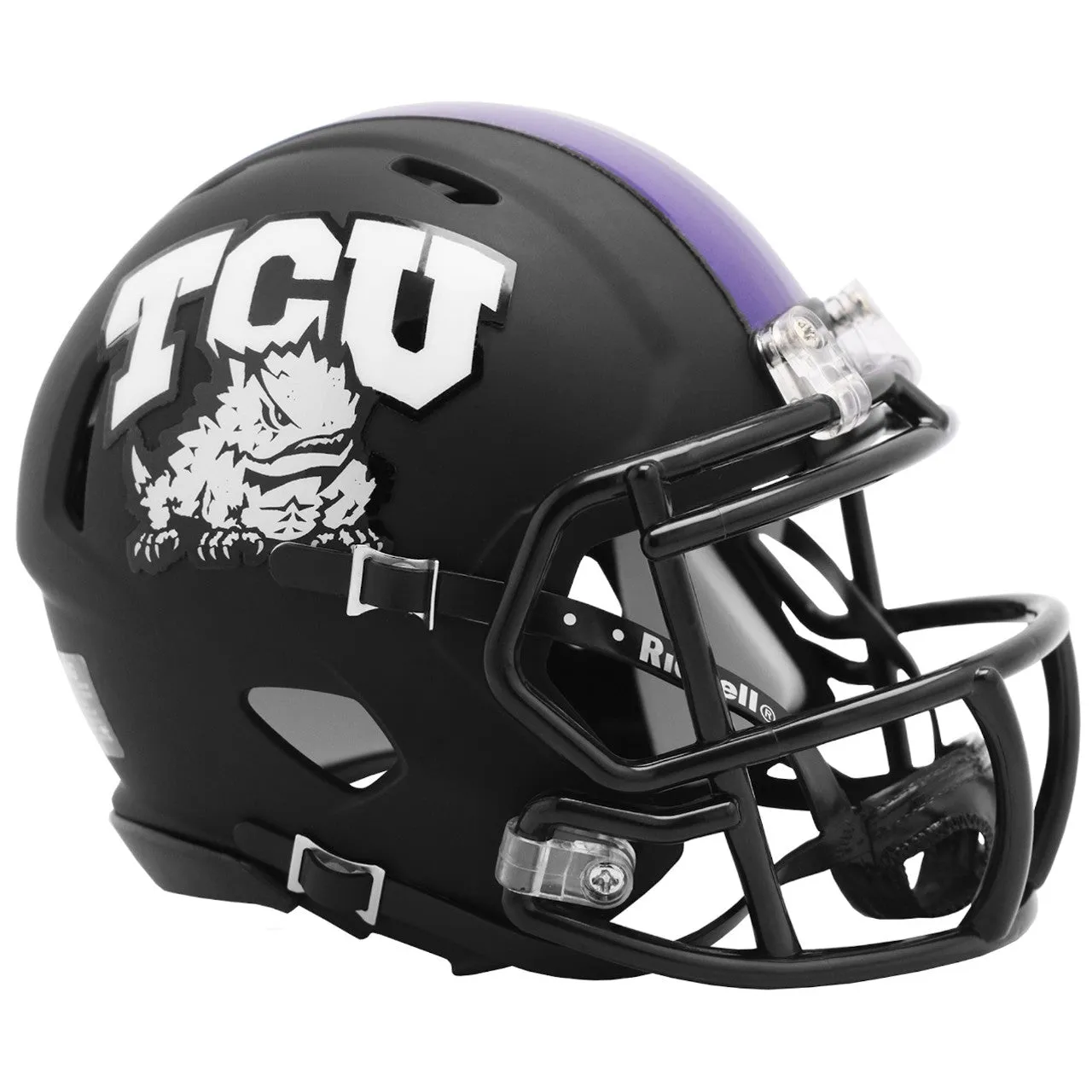 TCU HORNED FROGS MATTE BLACK SPEED REPLICA HELMET