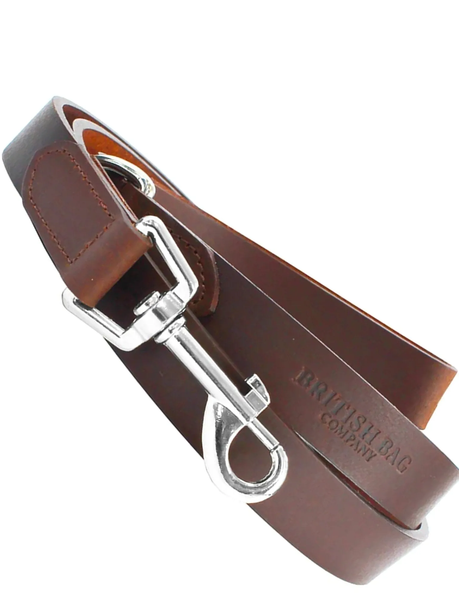 The British Bag Company - Premium Leather Dog Lead 2cm Wide, 110cm Long